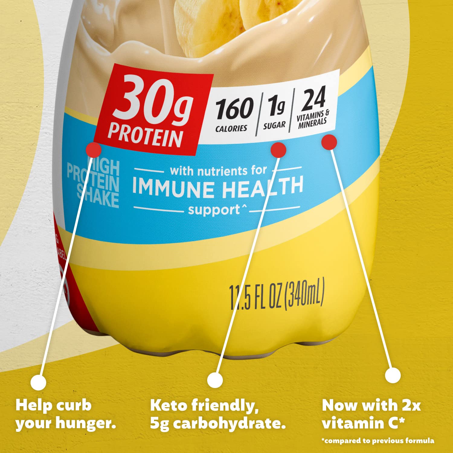 Low Carb Protein Shake by Atkins - 15g Protein, 11 Fl Oz Bottles (Pack of 12), Keto Friendly